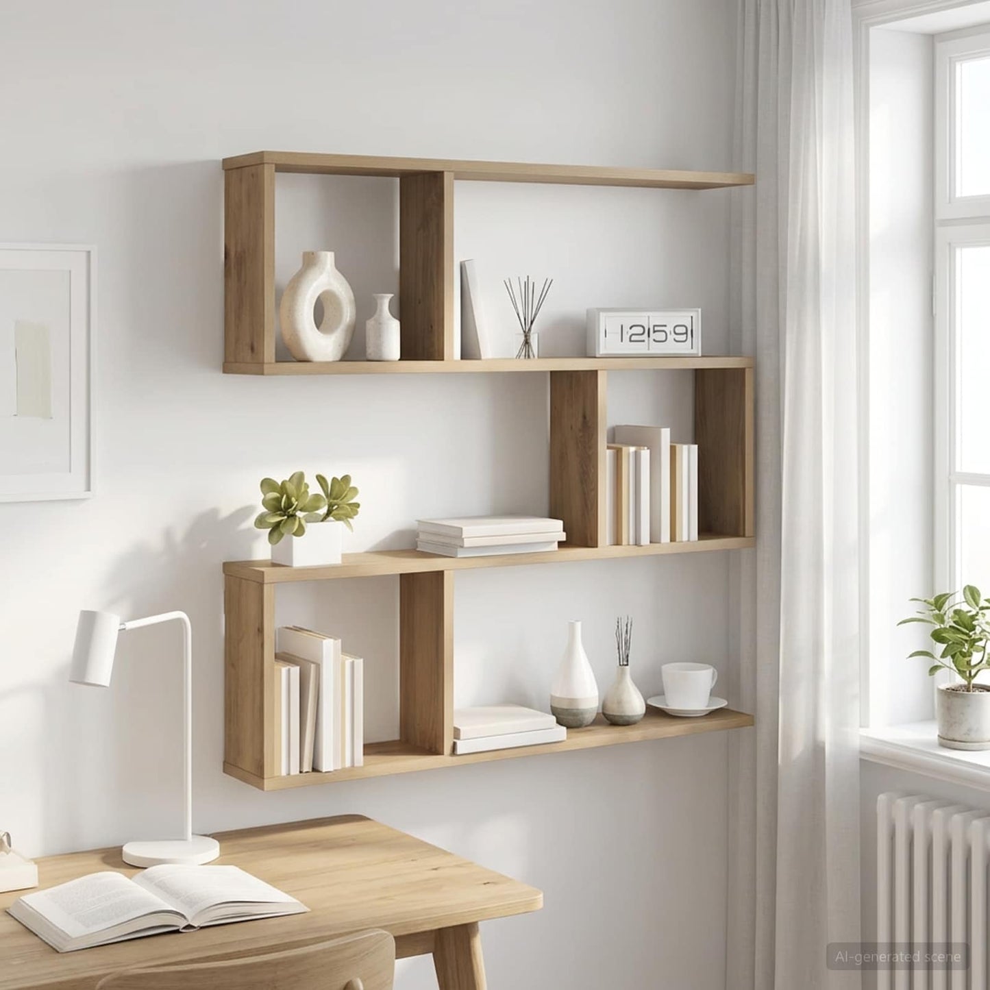 Scaffale da parete Rovere Artigianale 80 x 12 x 79,5 cm | homemem39