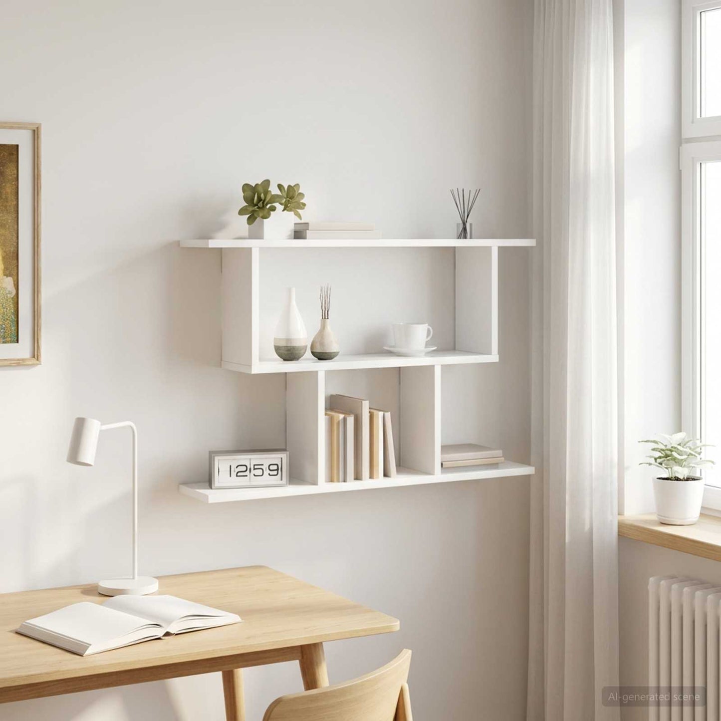 Scaffale da parete Bianco 80 x 15 x 50,5 cm | homemem39