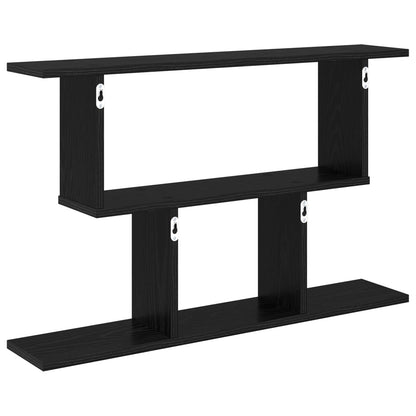 Scaffale da parete Rovere Nero 80 x 15 x 50,5 cm | homemem39
