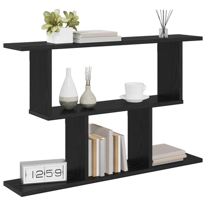 Scaffale da parete Rovere Nero 80 x 15 x 50,5 cm | homemem39
