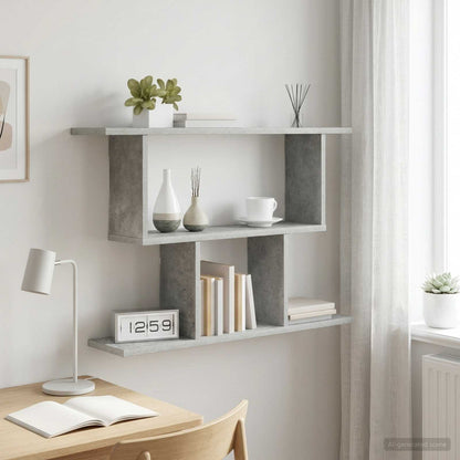 Scaffale da parete Grigio Cemento 80 x 15 x 50,5 cm | homemem39