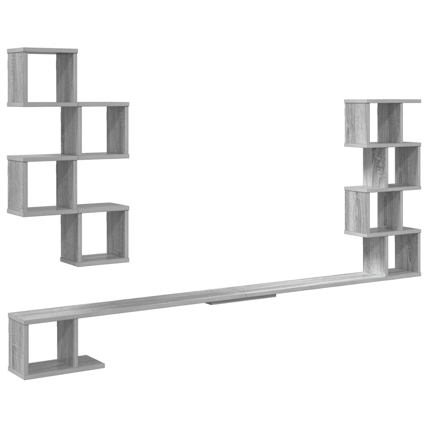 Mensola per TV da muro Sonoma grigio 180 x 15 x 94 cm | homemem39