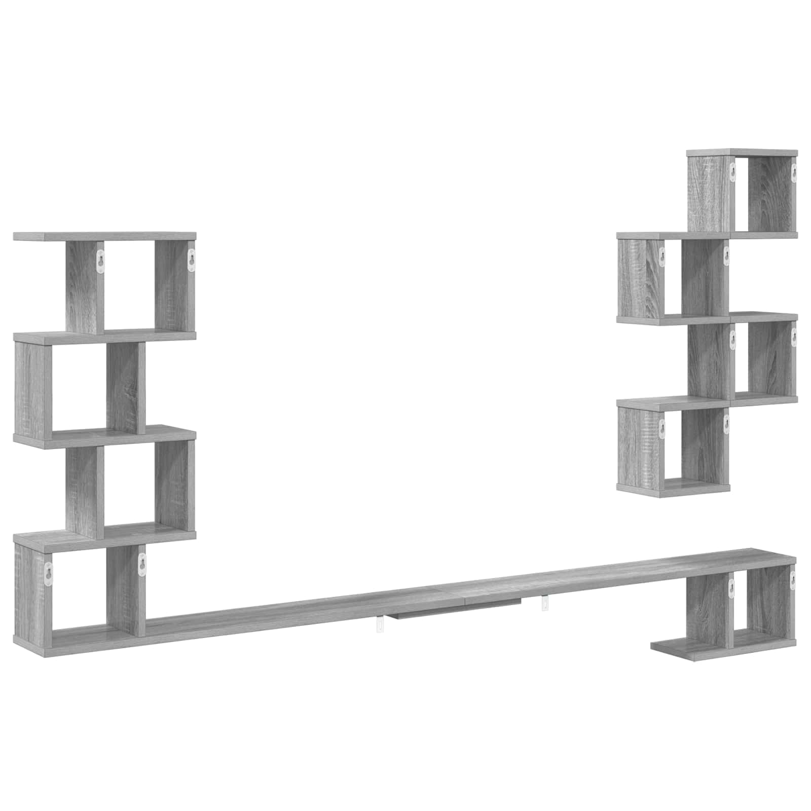 Mensola per TV da muro Sonoma grigio 180 x 15 x 94 cm | homemem39