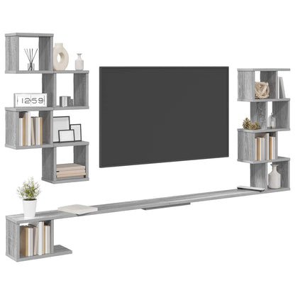 Mensola per TV da muro Sonoma grigio 180 x 15 x 94 cm | homemem39