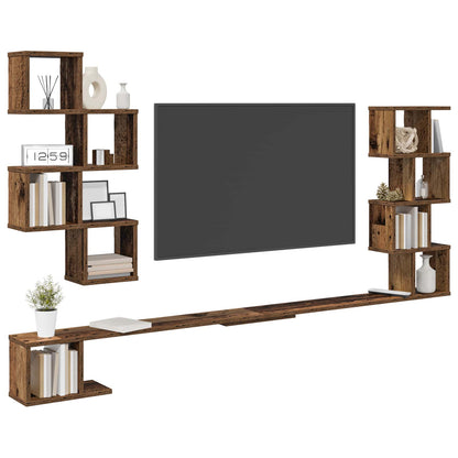 Mensola per TV da muro Legno antico 180 x 15 x 94 cm | homemem39
