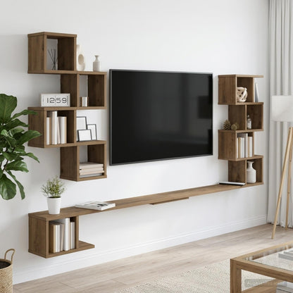 Mensola per TV da muro Rovere Artigianale 180 x 15 x 94 cm | homemem39