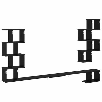 Mensola per TV da muro Rovere Nero 160 x 15 x 94 cm | homemem39
