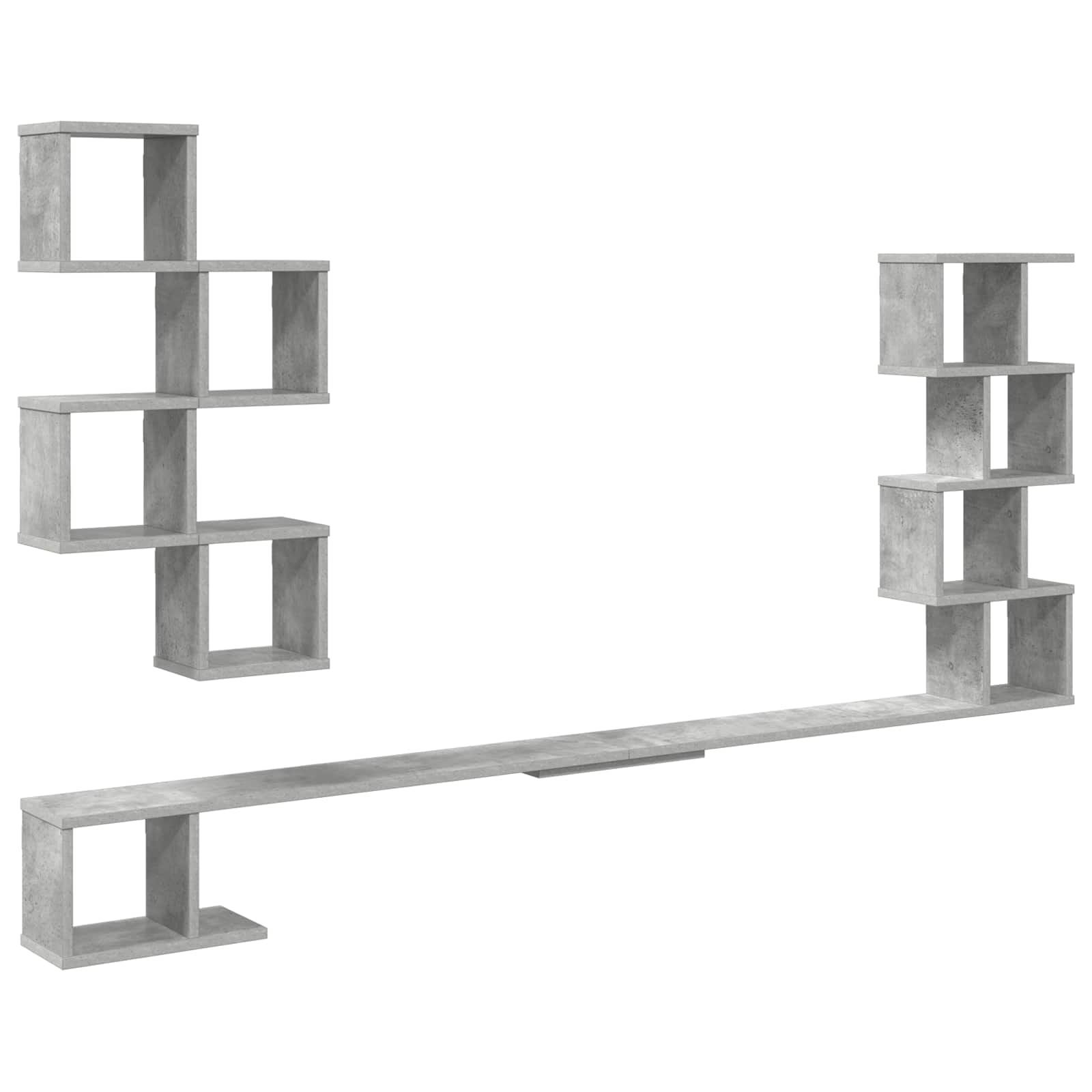 Mensola per TV da muro Grigio Cemento 160 x 15 x 94 cm | homemem39