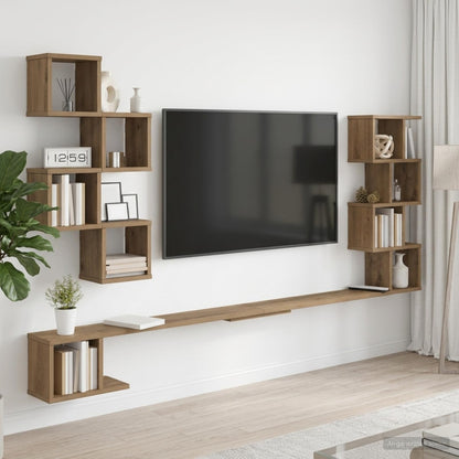 Mensola per TV da muro Rovere Artigianale 160 x 15 x 94 cm