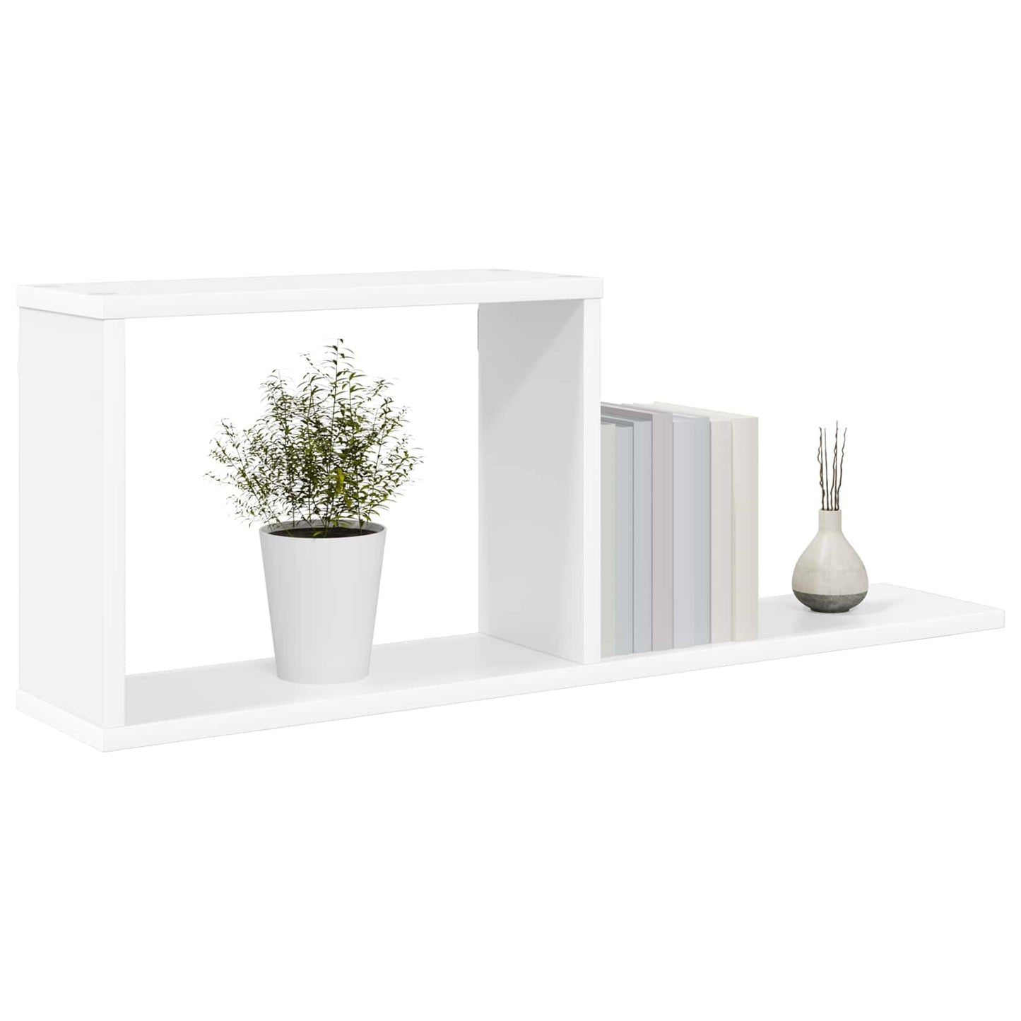 Scaffali flottanti Bianco 80 x 15 x 30 cm Legno ingegnerizzato