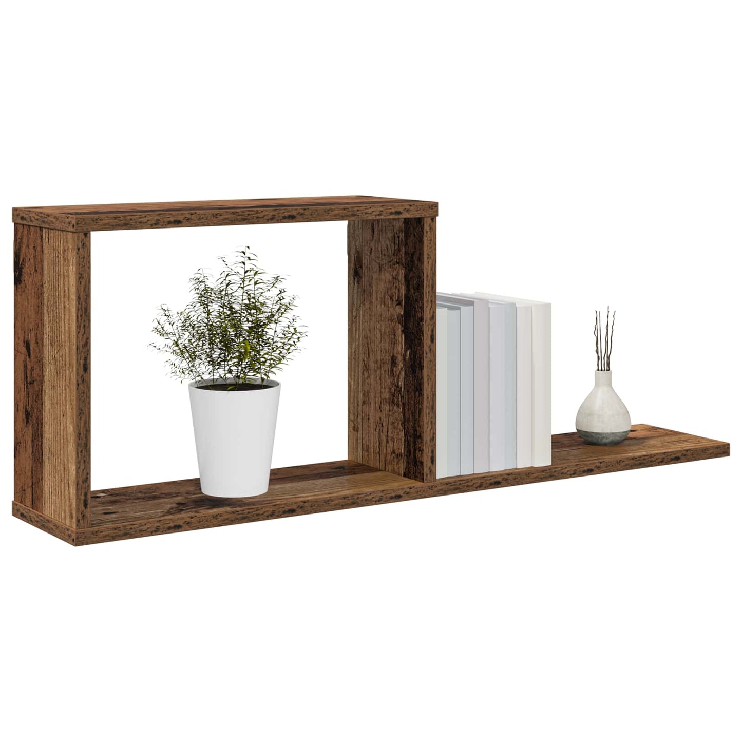 Scaffali flottanti Legno antico 80 x 15 x 30 cm | homemem39