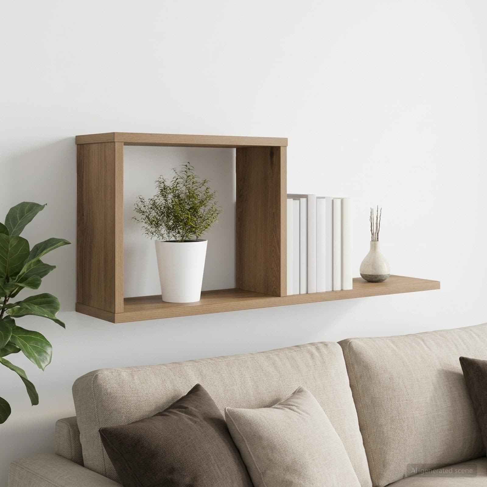 Scaffali flottanti Rovere Artigianale 80 x 15 x 30 cm | homemem39