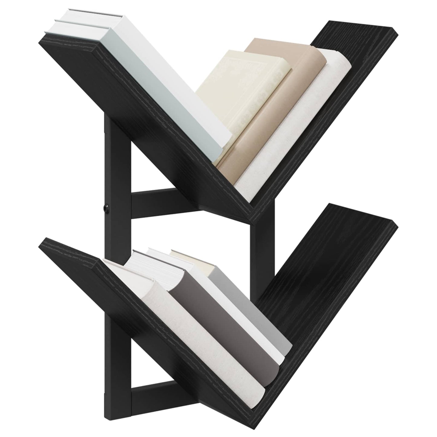 Mensola a muro flottante 2 pcs Rovere Nero 43 x 15 x 47 cm | homemem39