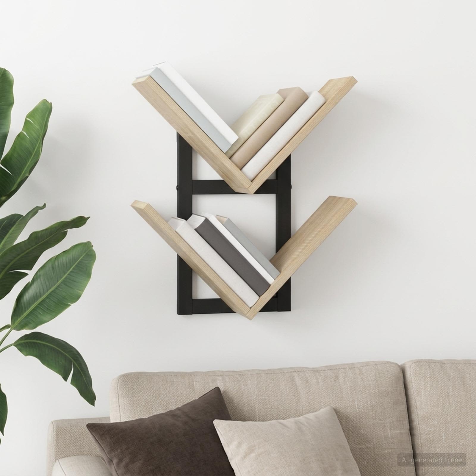 Mensola a muro flottante Rovere Sonoma 43 x 15 x 47 cm | homemem39