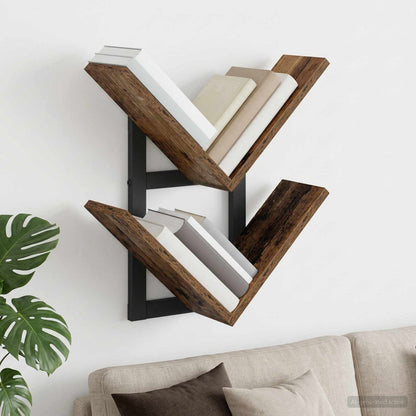 Mensola a muro flottante Legno antico 43 x 15 x 47 cm | homemem39