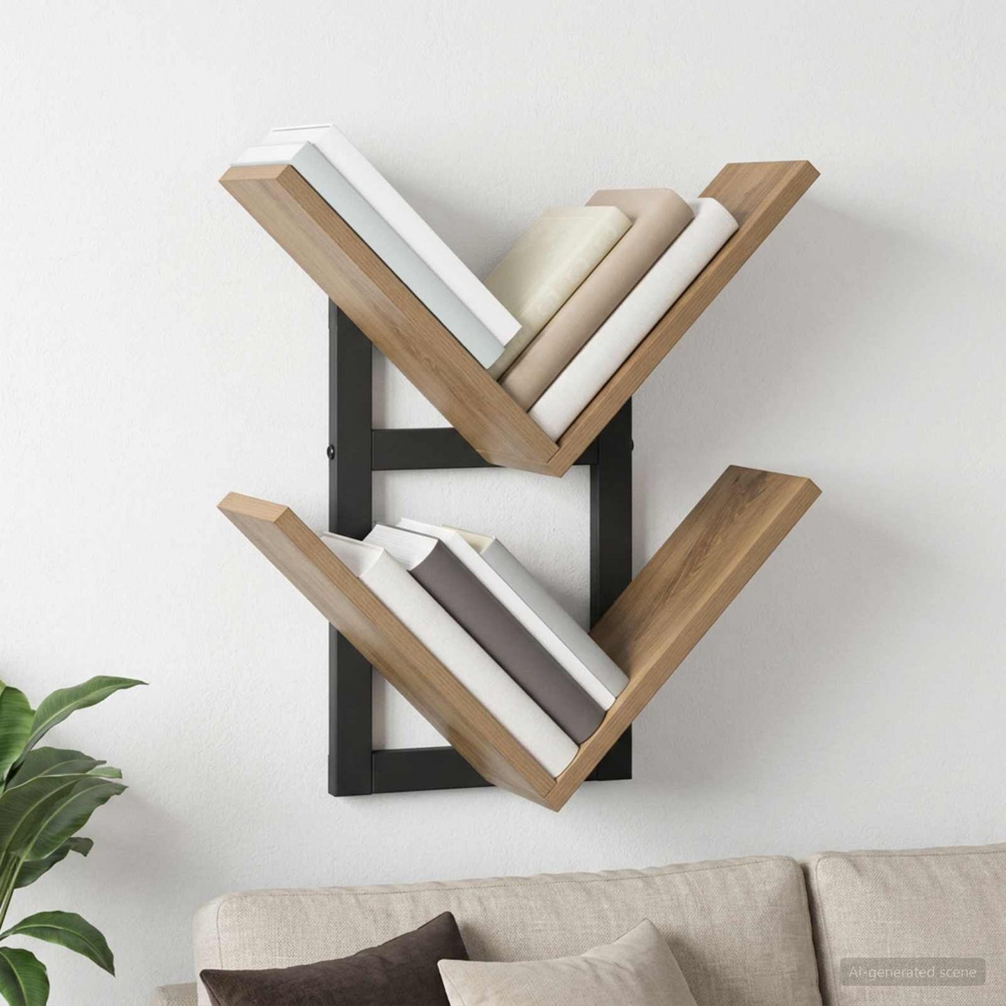 Mensola a muro flottante Rovere Artigianale 43 x 15 x 47 cm | homemem39