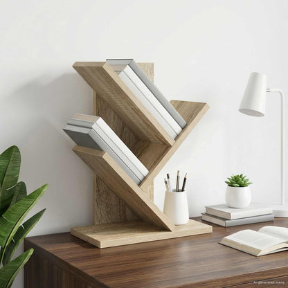 Scaffale per Libri a Forma di Albero 3 Strati 30 x 18 x 40 cm | homemem39