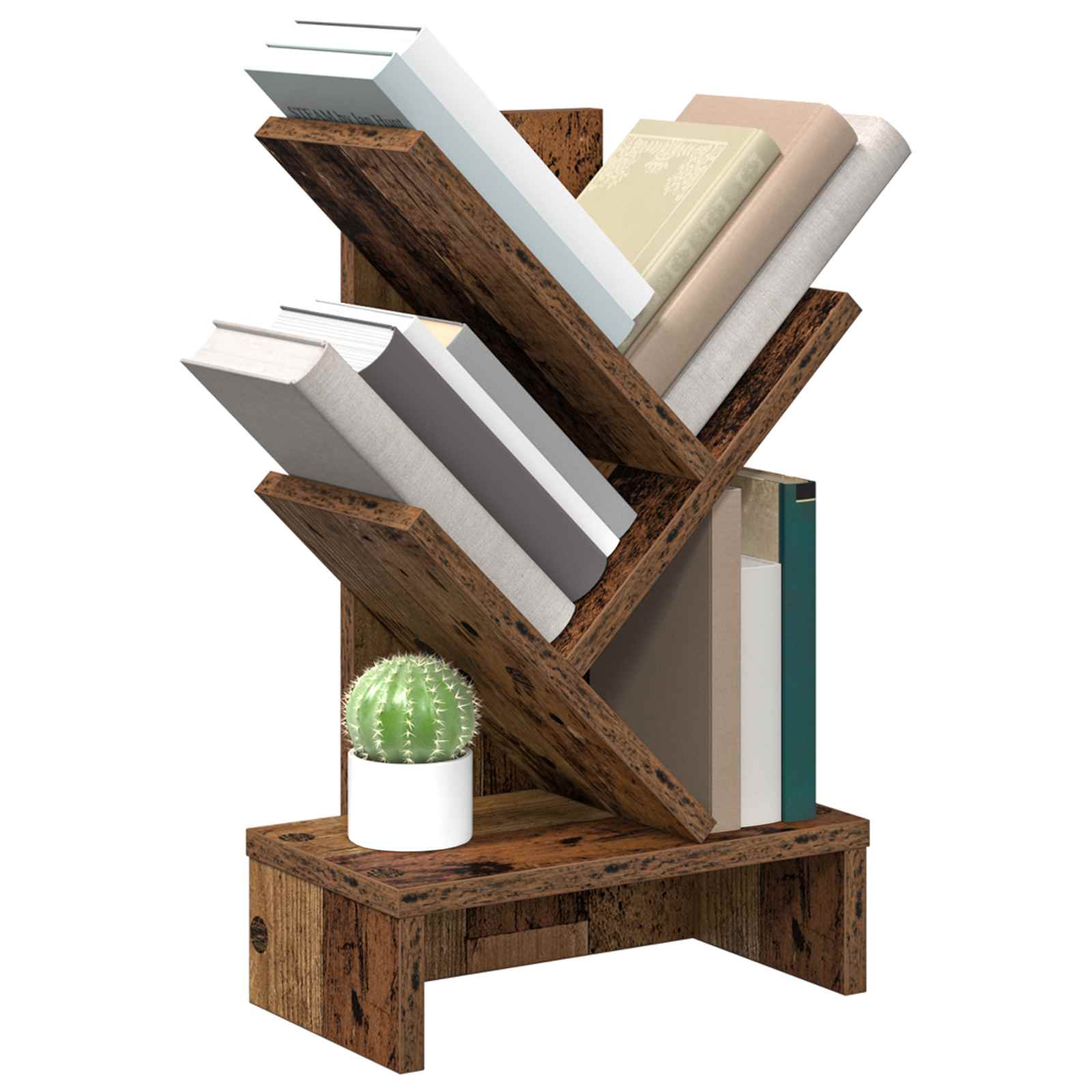Scaffale per Libri a Forma di Albero 3 Strati 30 x 18 x 48 cm | homemem39