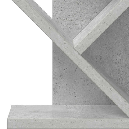 Libreria ad Albero 4 Ripiani 30 x 18 x 60 cm Grigio Cemento | homemem39