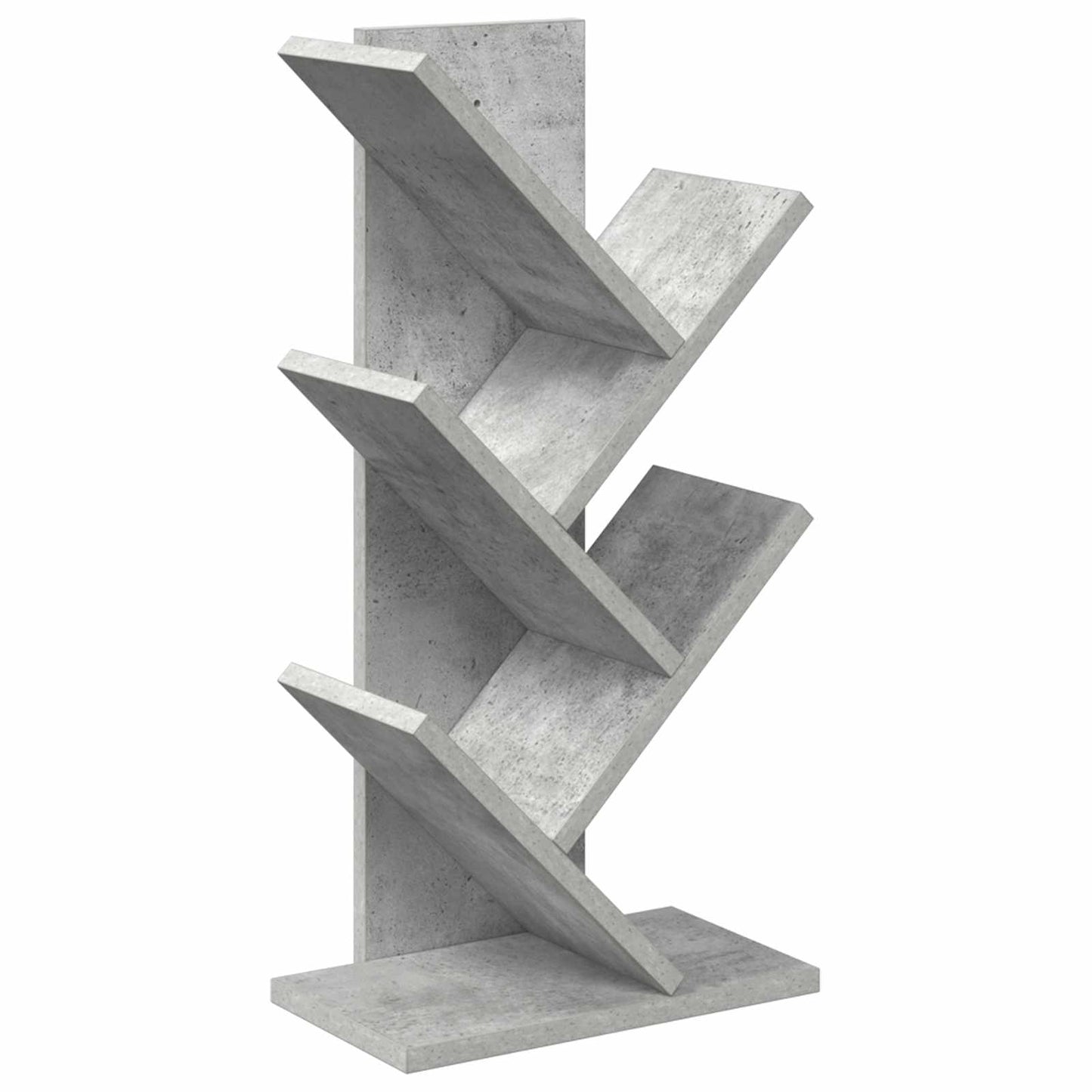 Libreria ad Albero 4 Ripiani 30 x 18 x 60 cm Grigio Cemento | homemem39
