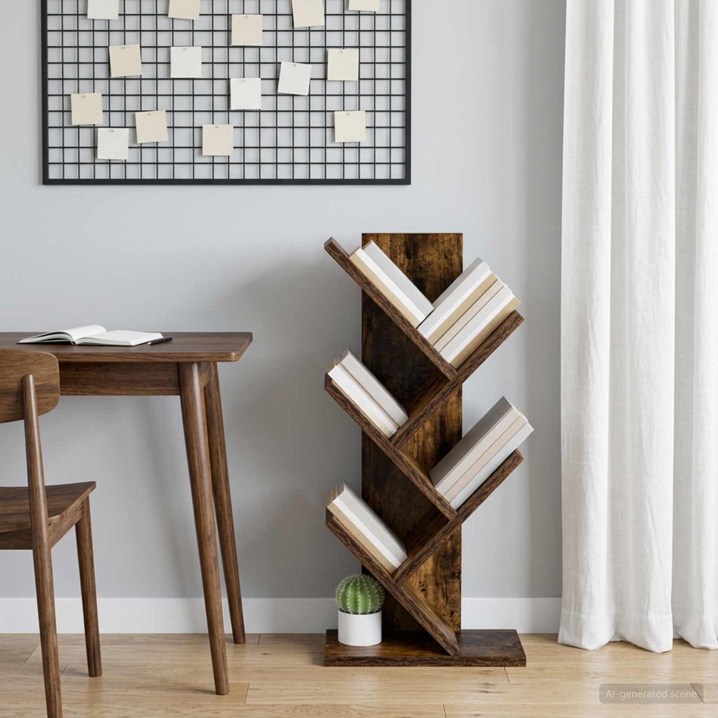 Libreria ad Albero 4 Piani 30 x 18 x 60 cm Legno ingegnerizzato | homemem39