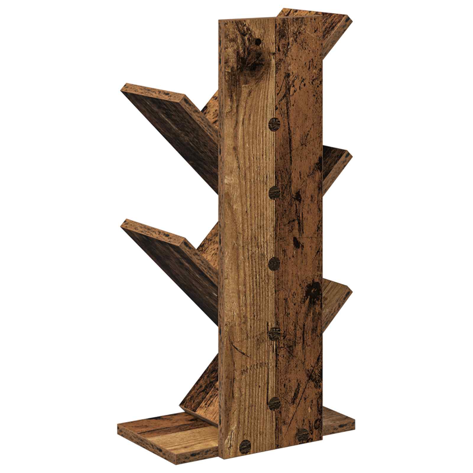 Libreria ad Albero 4 Ripiani 30 x 18 x 60 cm Legno antico | homemem39
