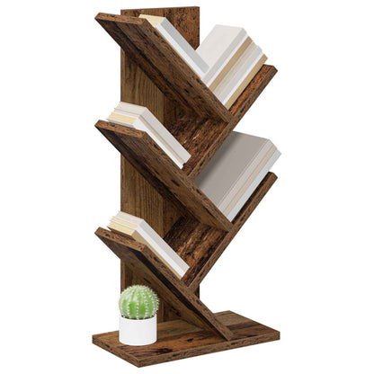 Libreria ad Albero 4 Ripiani 30 x 18 x 60 cm Legno antico | homemem39