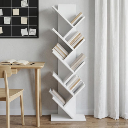 Scaffale per Libri a Forma di Albero 6 Ripiani 30 x 18 x 100 cm | homemem39