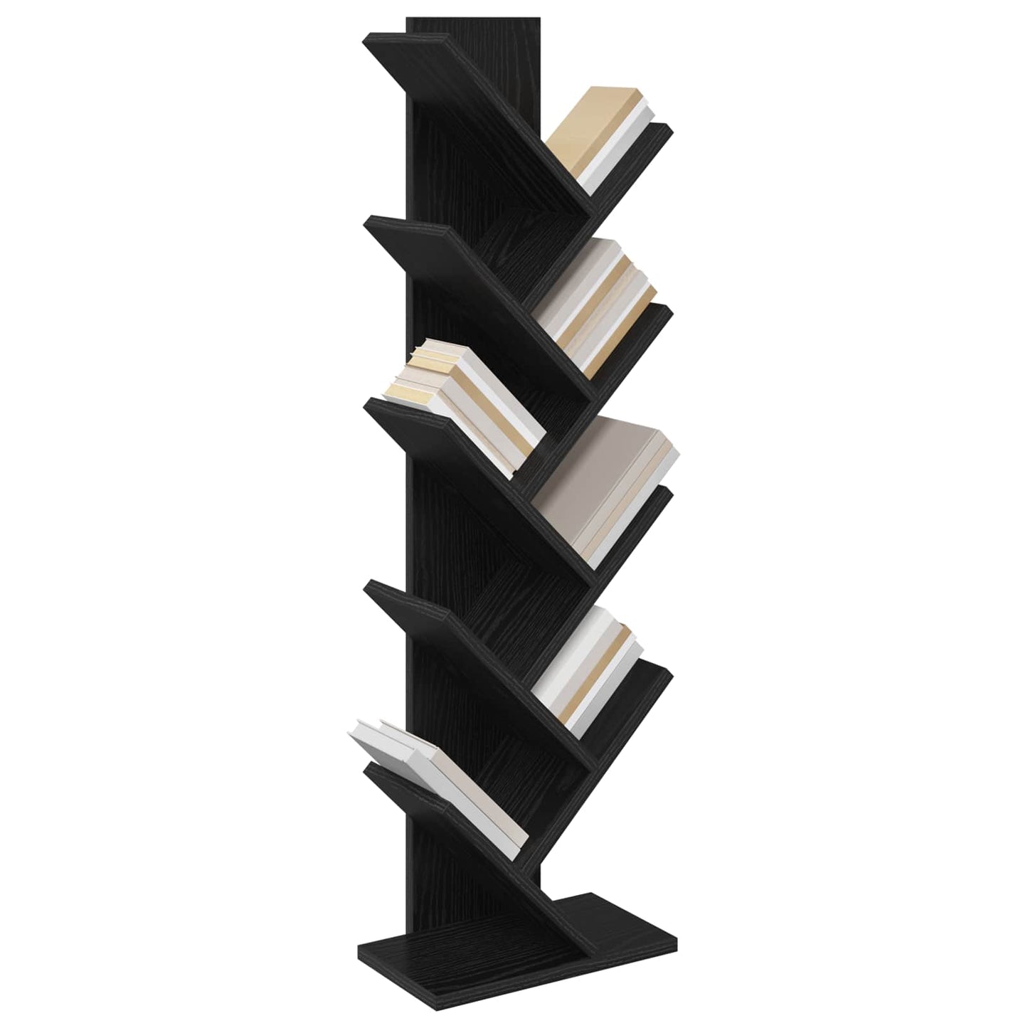 Libreria ad Albero 6 Ripiani 30 x 18 x 100 cm Rovere Nero | homemem39