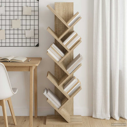 Scaffale da Libro ad Albero 6 Livelli 30 x 18 x 100 cm | homemem39