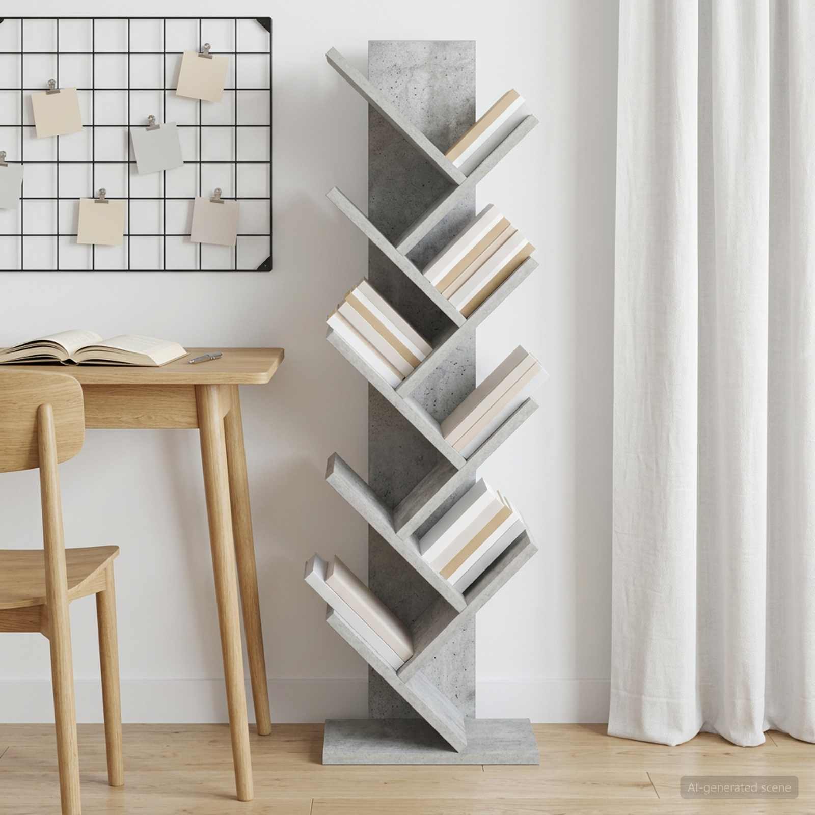 Scaffale per Libri ad Albero 6-Scomparti 30 x 18 x 100 cm | homemem39