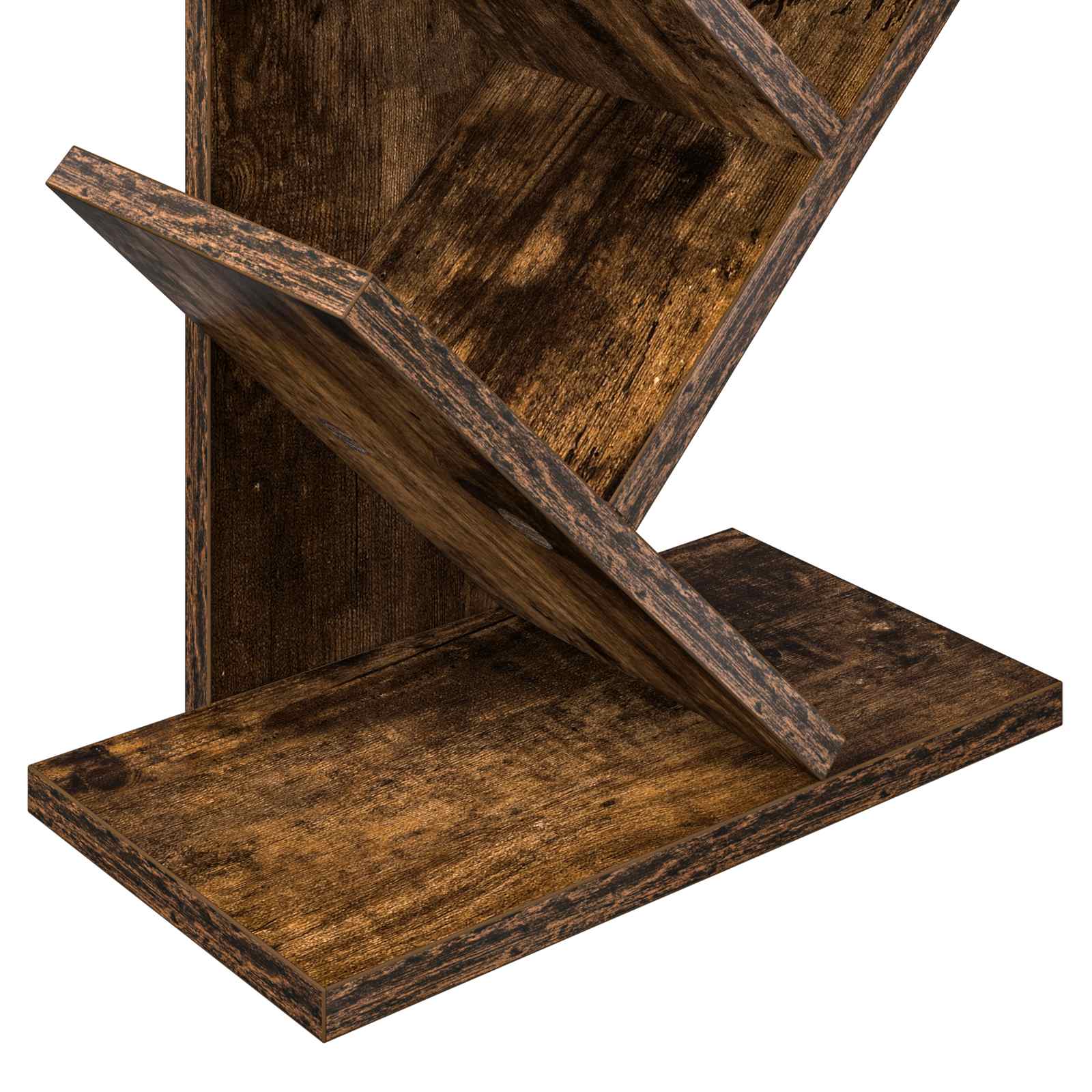 Libreria ad Albero 6 Ripiani 30 x 18 x 100 cm Rovere Fumo | homemem39