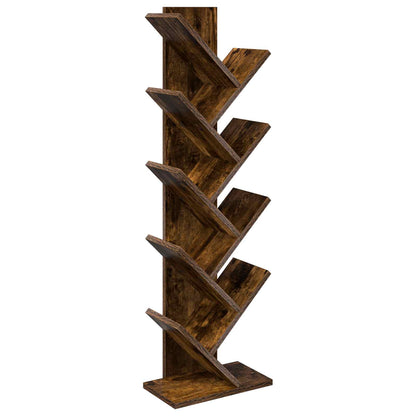 Libreria ad Albero 6 Ripiani 30 x 18 x 100 cm Rovere Fumo | homemem39