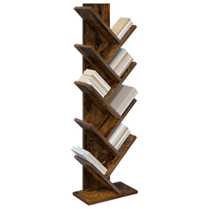 Libreria ad Albero 6 Ripiani 30 x 18 x 100 cm Rovere Fumo | homemem39