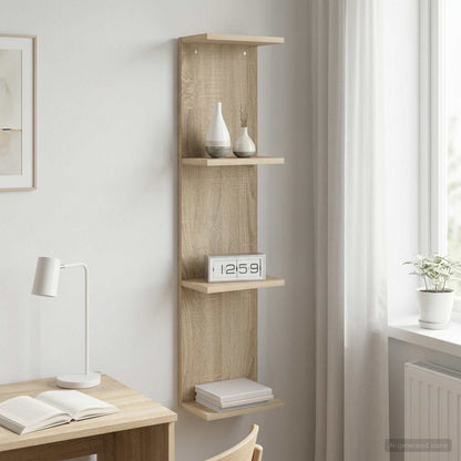 Scaffale da parete Rovere Sonoma 25 x 15 x 100 cm | homemem39