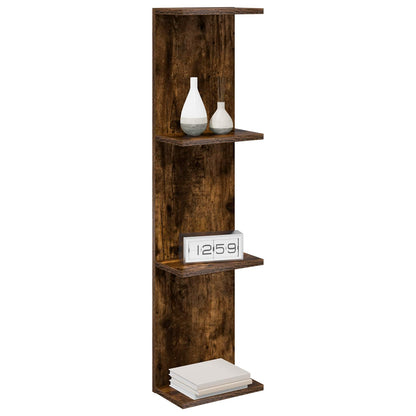 Scaffale da parete Rovere Fumo 25 x 15 x 100 cm | homemem39