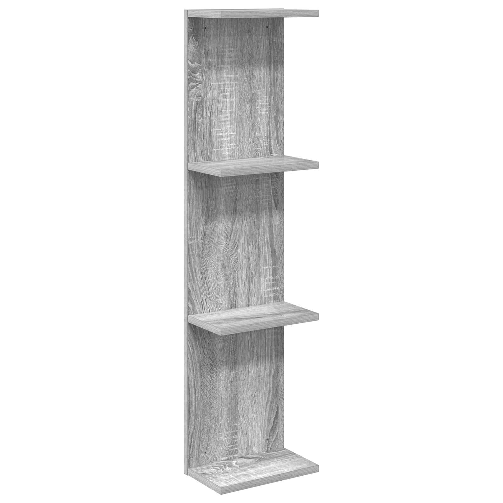 Scaffale da parete Sonoma grigio 25 x 15 x 100 cm | homemem39