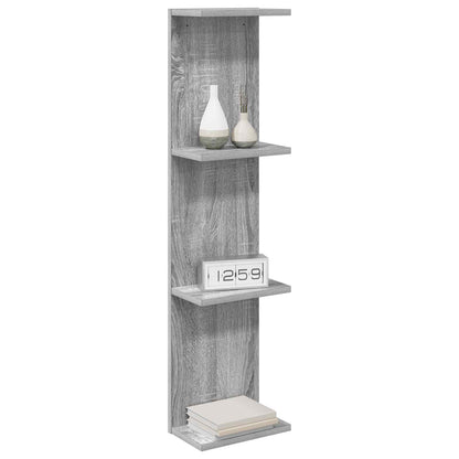 Scaffale da parete Sonoma grigio 25 x 15 x 100 cm | homemem39