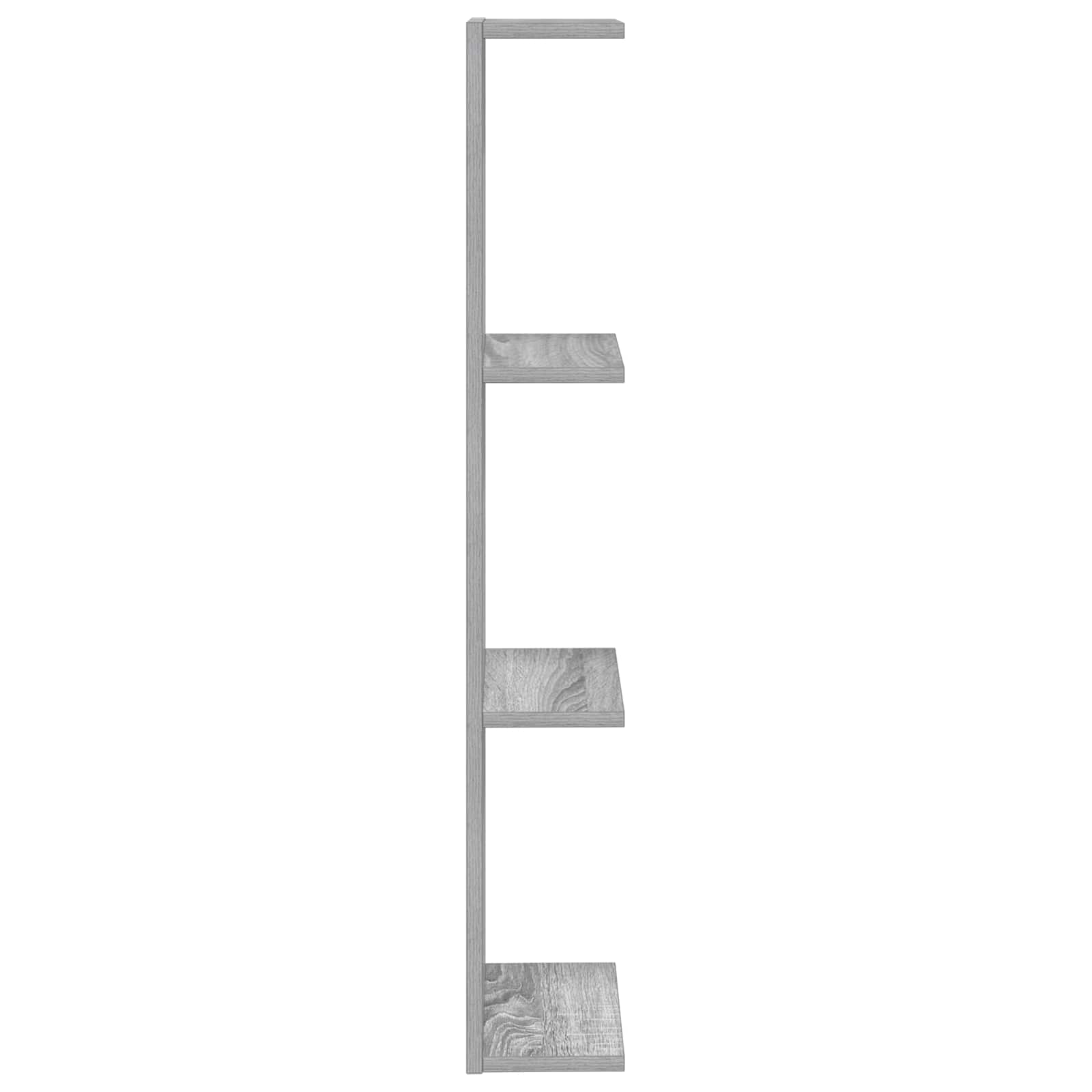 Scaffale da parete Sonoma grigio 25 x 15 x 100 cm | homemem39