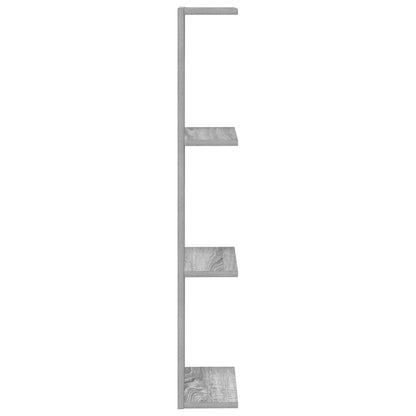 Scaffale da parete Sonoma grigio 25 x 15 x 100 cm | homemem39