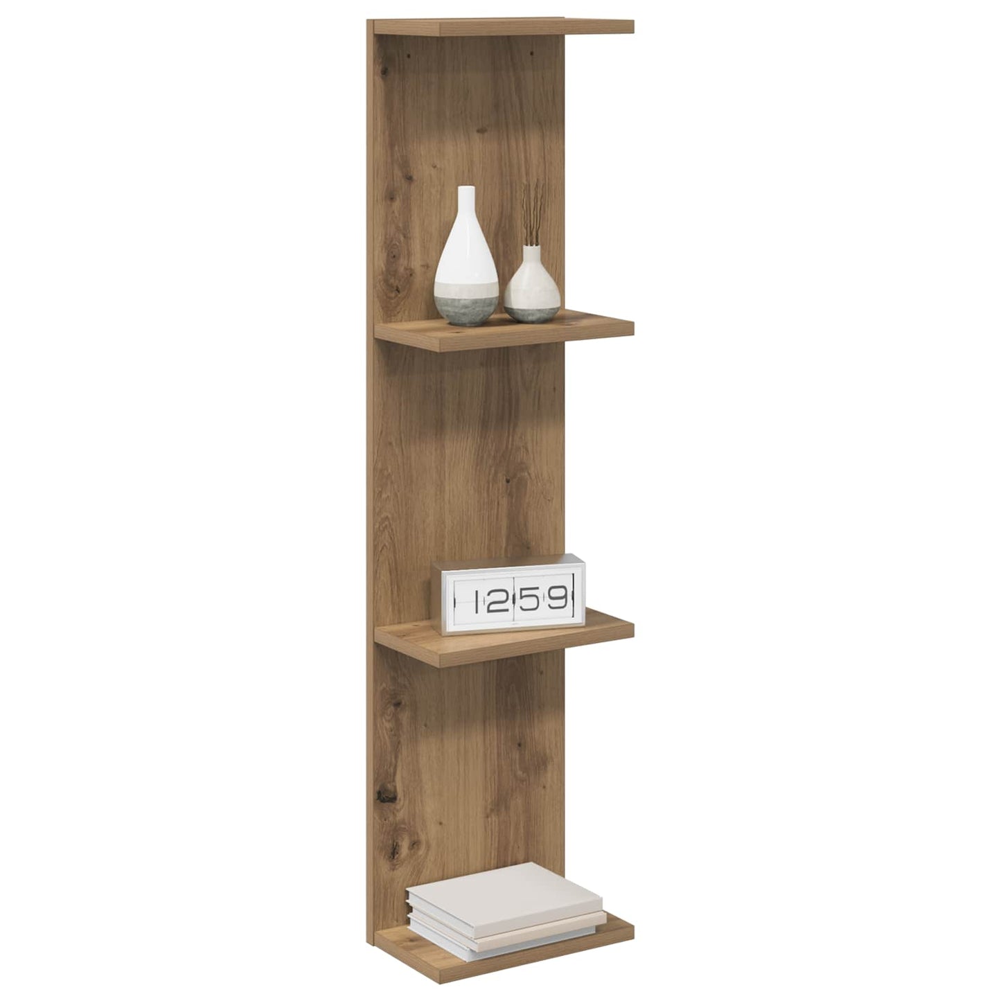 Scaffale da parete Rovere Artigianale 25 x 15 x 100 cm | homemem39