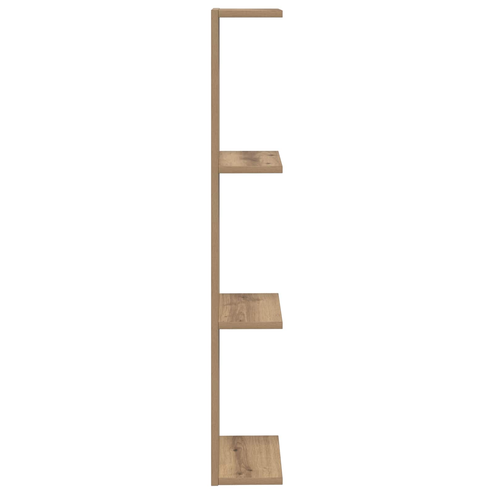 Scaffale da parete Rovere Artigianale 25 x 15 x 100 cm | homemem39