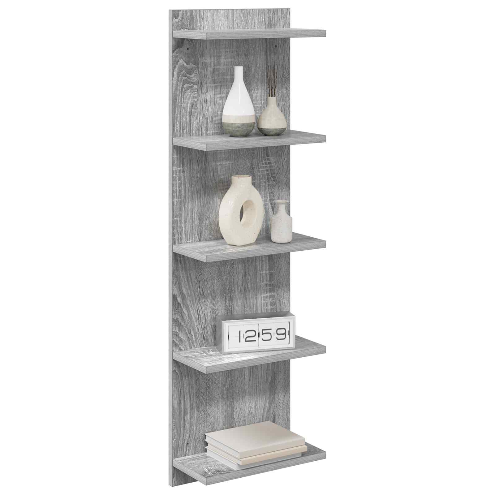 Scaffale da parete Sonoma grigio 30 x 15 x 100 cm | homemem39