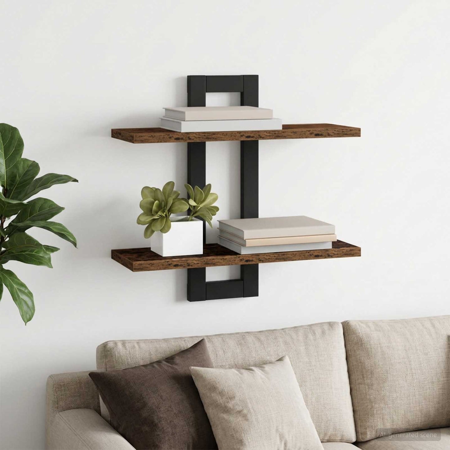 Scaffali flottanti Legno antico 40 x 15 x 40 cm | homemem39