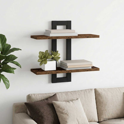 Scaffali flottanti Legno antico 40 x 15 x 40 cm | homemem39