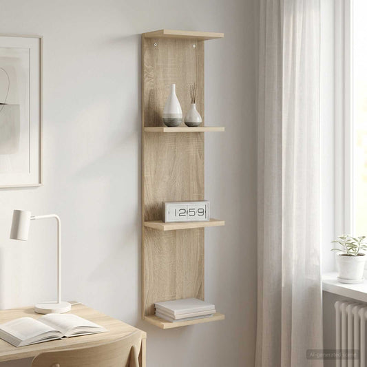 Scaffale da parete Rovere Sonoma 22 x 15 x 100 cm | homemem39
