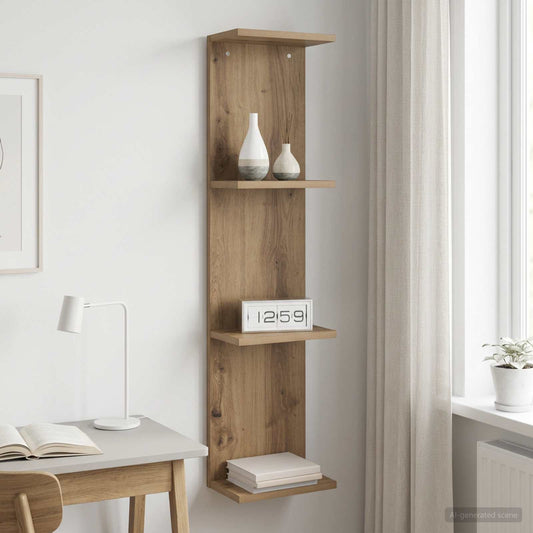 Scaffale da parete Rovere Artigianale 22 x 15 x 100 cm | homemem39