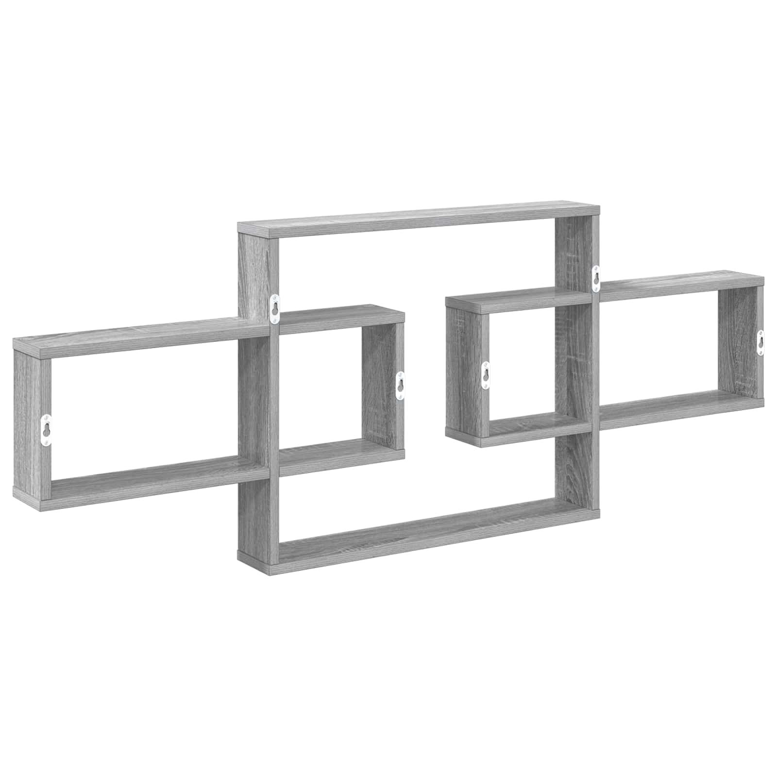 Scaffale da parete Sonoma grigio 130 x 10 x 50 cm | homemem39