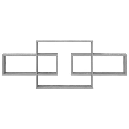 Scaffale da parete Sonoma grigio 130 x 10 x 50 cm | homemem39