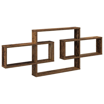 Scaffale da parete Legno antico 130 x 10 x 50 cm | homemem39